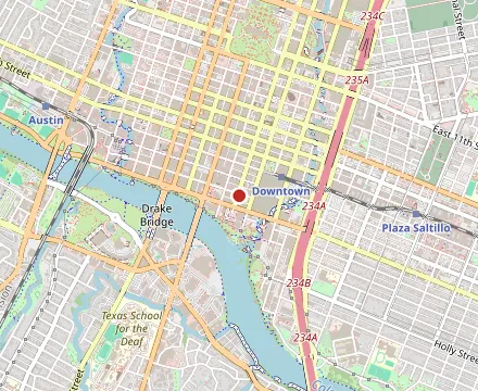 Map showing Gus’s World Famous Fried Chicken