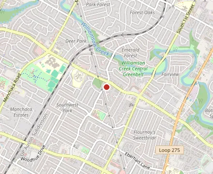 Map showing LeRoy and Lewis Barbecue
