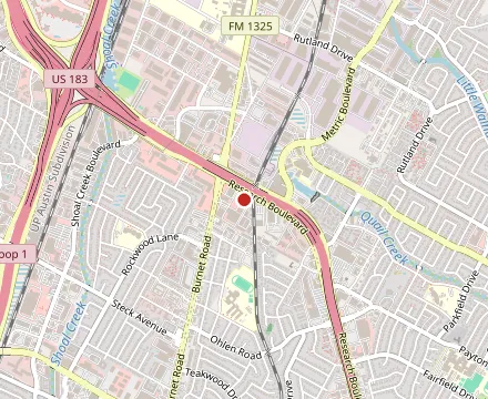 Map showing STACK CITY BBQ